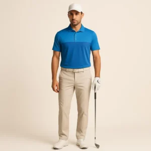 Colorful Golf Polo Shirtin Blue